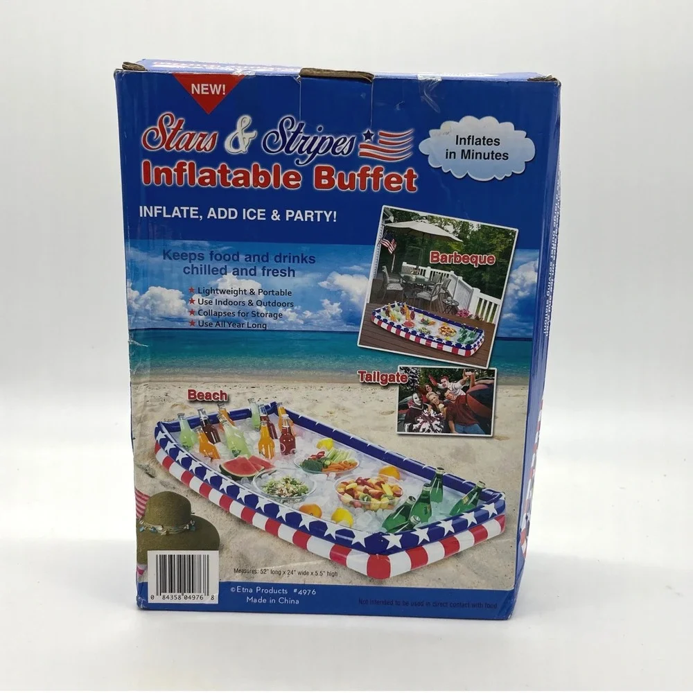 Stars &‎ Stripes Inflatable Buffet Patriotic Party Cooler Serving Station